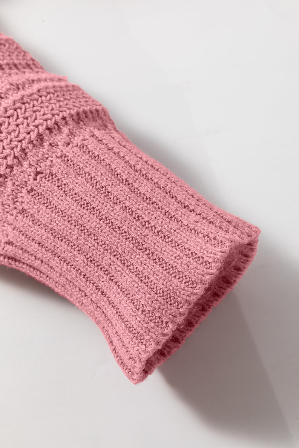 Emily | Roze Gebreide Hoodie voor Dames