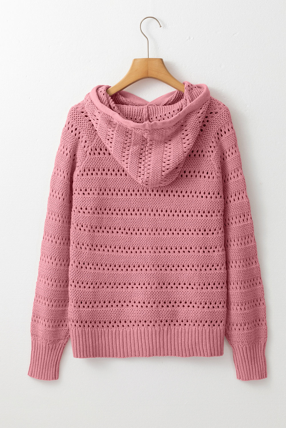 Emily | Roze Gebreide Hoodie voor Dames