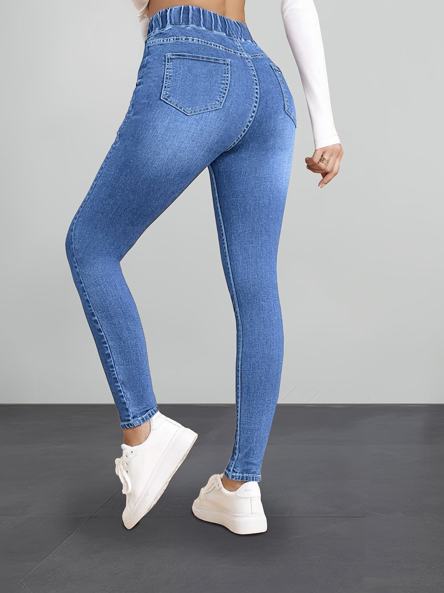 Jegging | Elastische Taille | Denim Look en Comfort