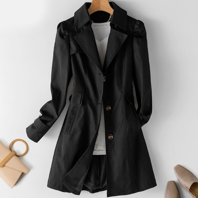 Trenchcoat | Elegante Lange Jas | Tijdloos en Stijlvol