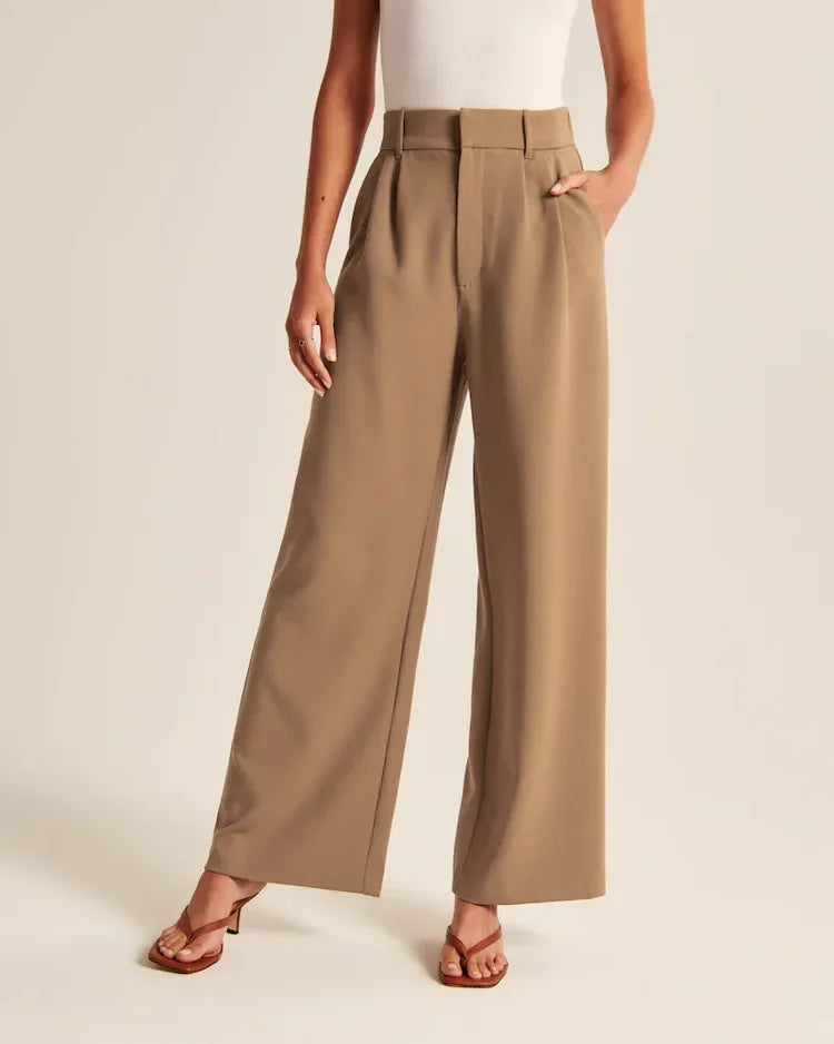 Wide Leg Broek | High Waist | Chic en Comfortabel