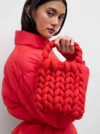 Gebreide Tas | Chunky Textuur | Artistiek & Opvallend | Perfect voor creatieve dagen