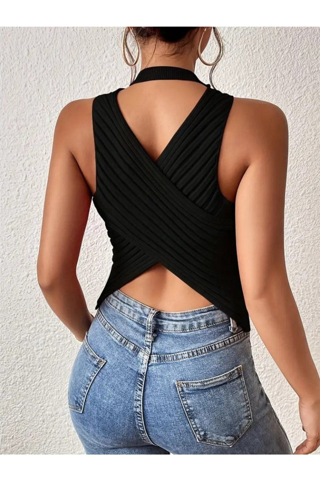 Dames Top | Ribstructuur en Hoge Hals | Comfortabel en Minimalistisch