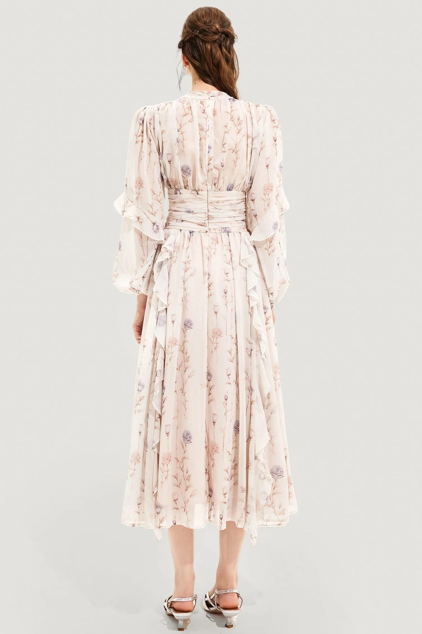 Oceane – Chique Couture Zomerjurk | Elegantie & Frisse Bloemenprint
