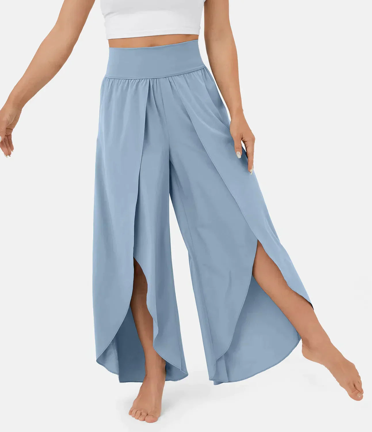 Split Broek | Lichtgewicht en Sierlijk | Wijde Pijpen en Overslaglook