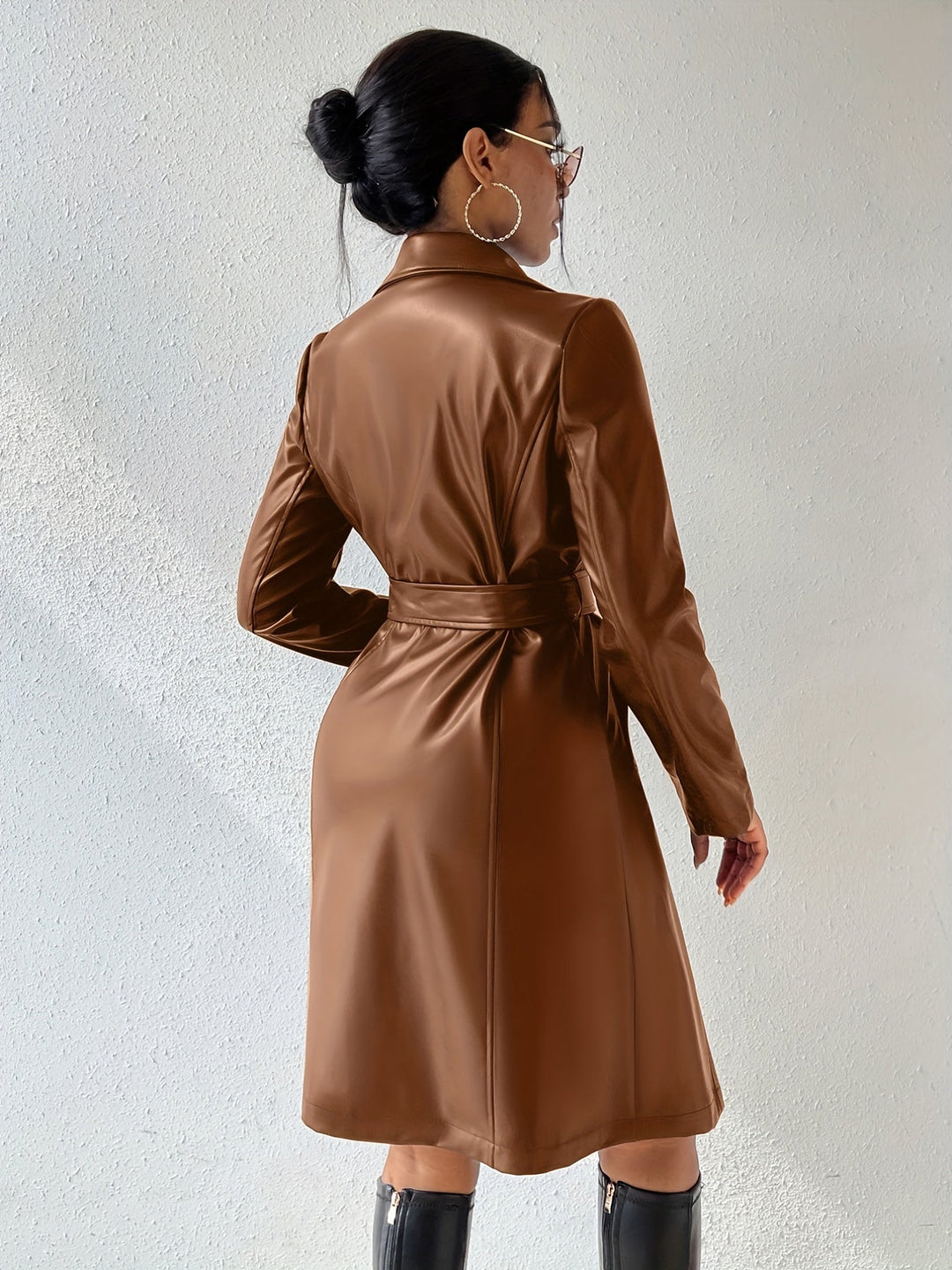 Lange PU Trenchcoat | Trendy en Chic | Statement Fashion