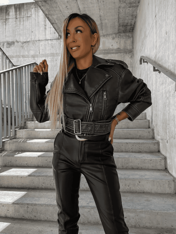 Cropped Bikerjack | Kunstleer & Edgy | Perfect voor Streetwear