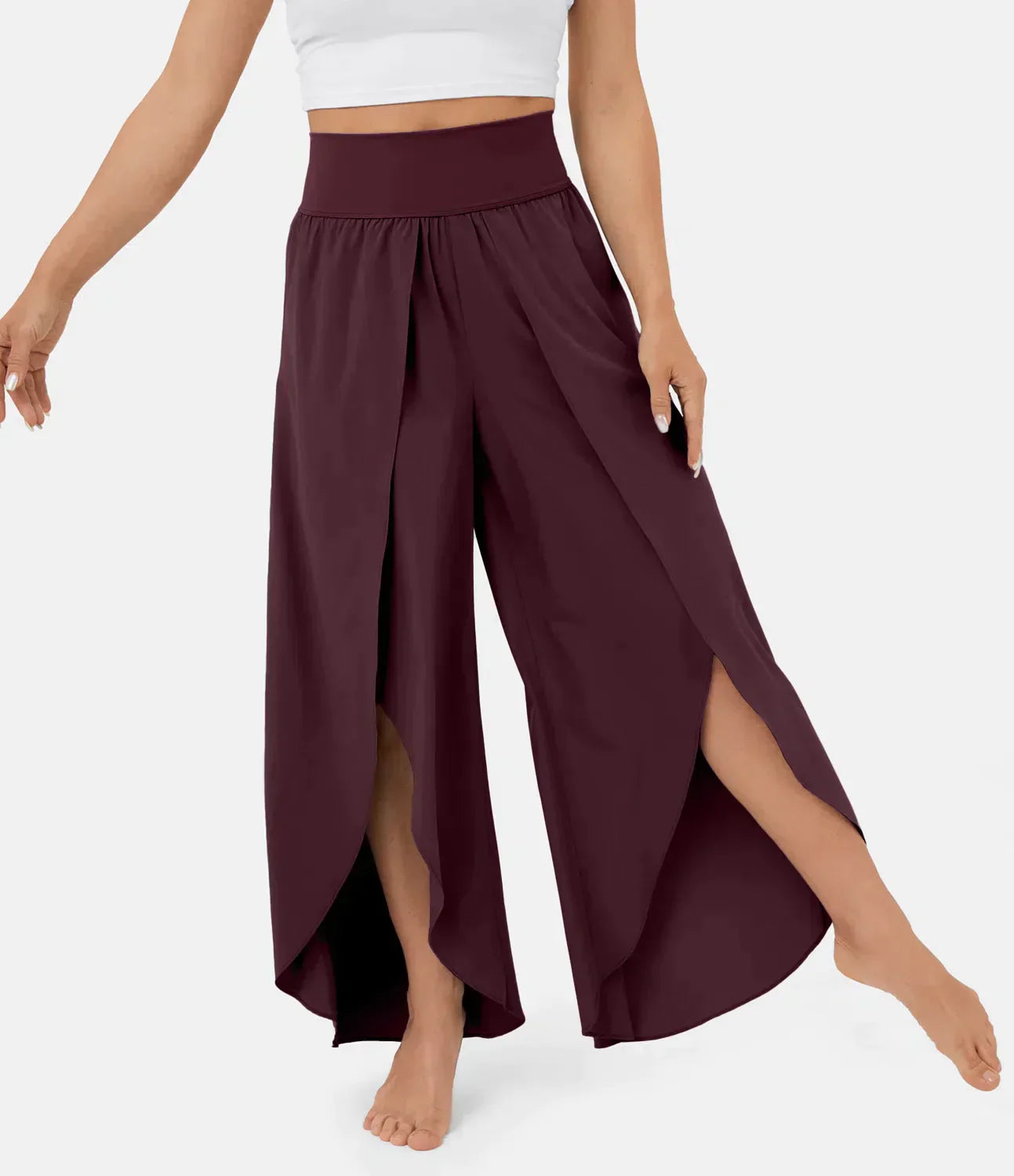 Split Broek | Lichtgewicht en Sierlijk | Wijde Pijpen en Overslaglook