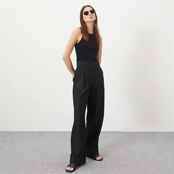 Hoge Taille Pantalon | Wijde Pijp | Klassiek en Elegant