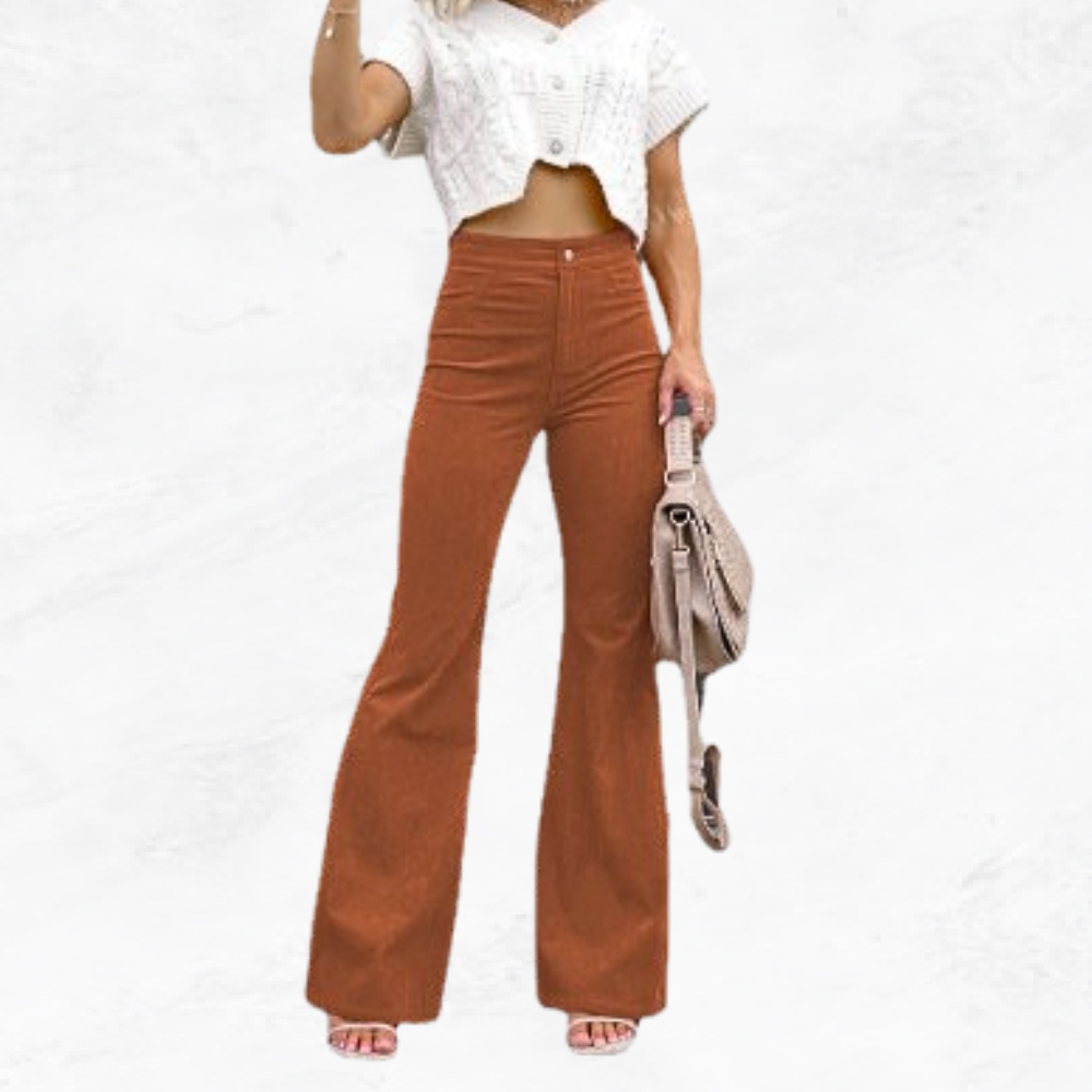 Flared Broek | Hoge Taille | Comfort en Retro Stijl