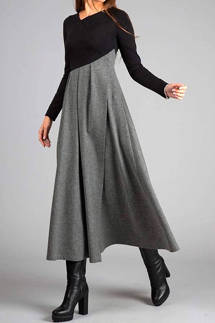 Vinoa | Maxi-Jurk met Lange Mouwen | Elegant & Tijdloos | Perfect voor Elke Gelegenheid