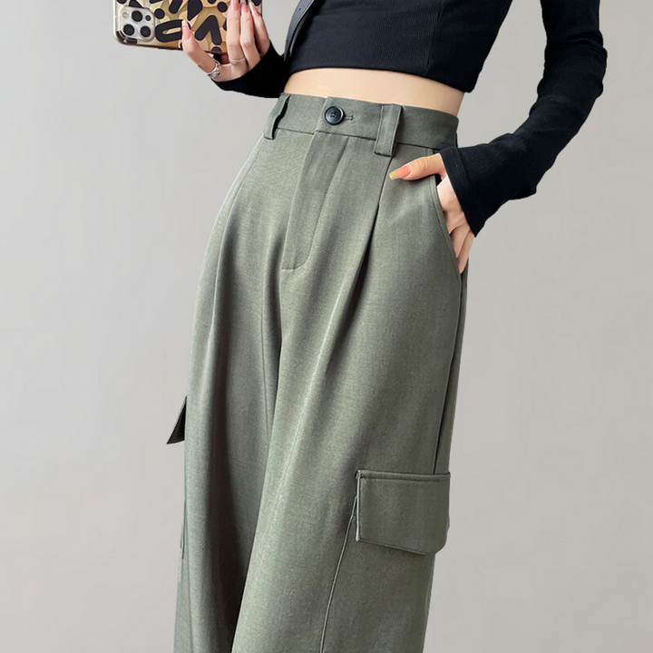 Cargobroek met Riem | Stijlvol en Functioneel | Wijde Pijpen en Praktische Zakken