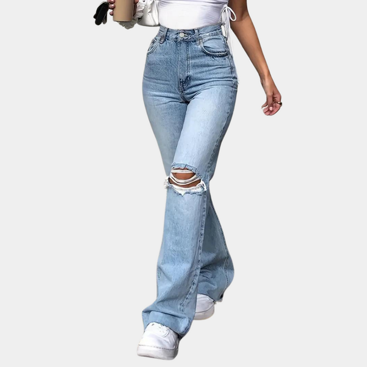 High-Waist Baggy Jeans | Gescheurd | Trendy en Comfortabel