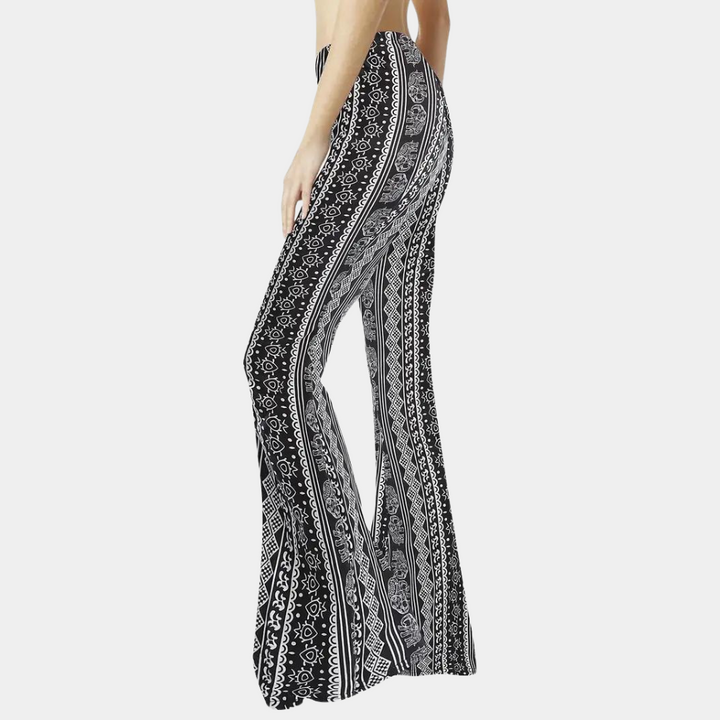 Flared Broek | High Waist | Bohemian Print