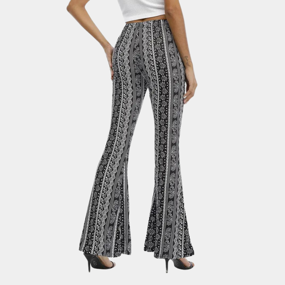 Flared Broek | High Waist | Bohemian Print