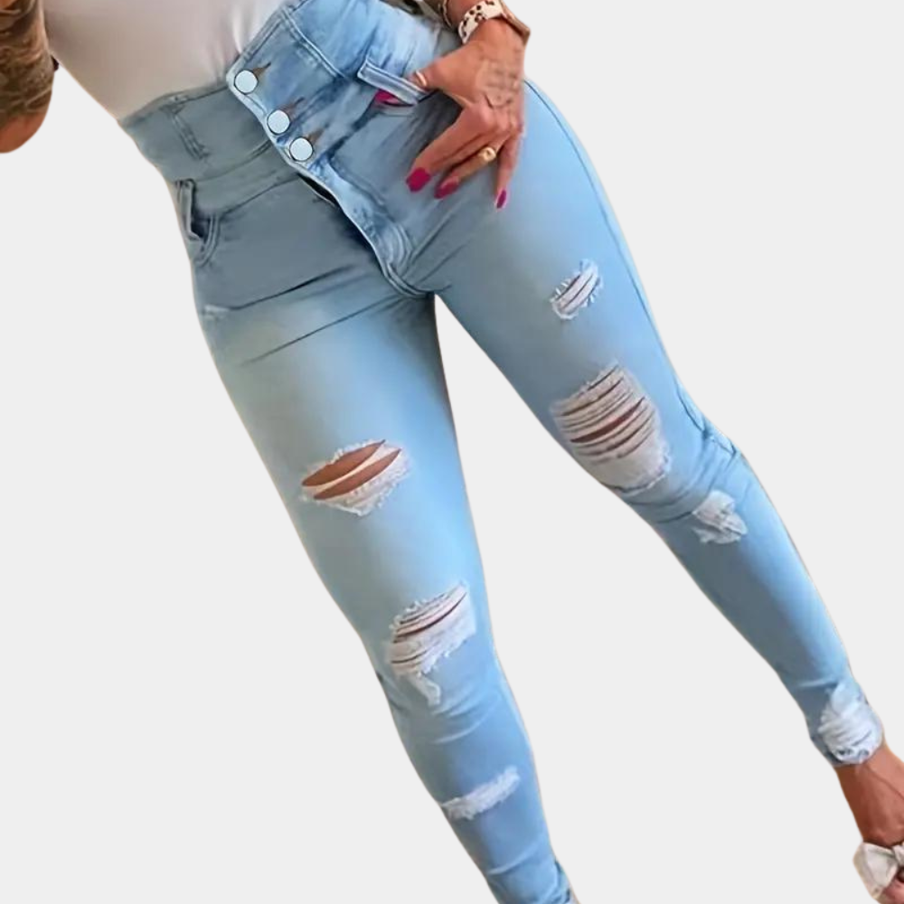High Waist Skinny Jeans | Ripped | Stretch en Trendy