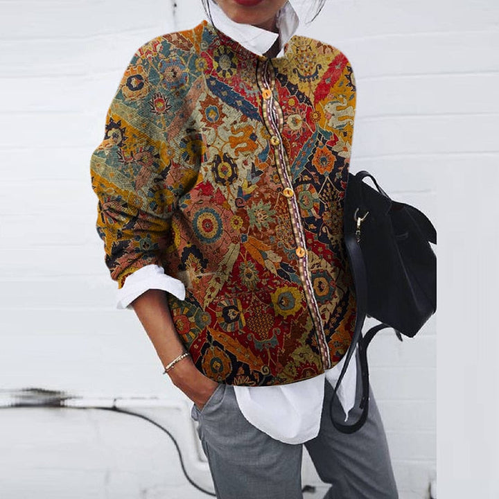 Vintage Print Jas | Boho Stijl | Uniek en Trendy