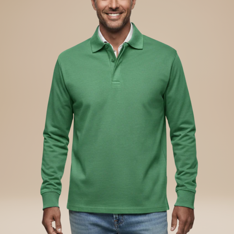 Heren polo lange mouw | Klassiek | Comfortabel | Lente