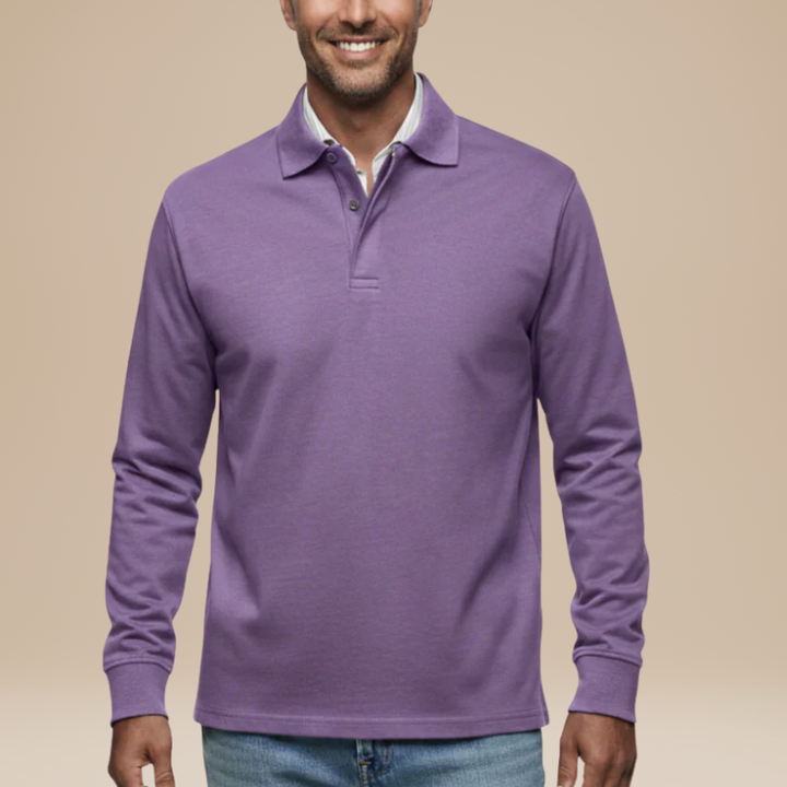 Heren polo lange mouw | Klassiek | Comfortabel | Lente