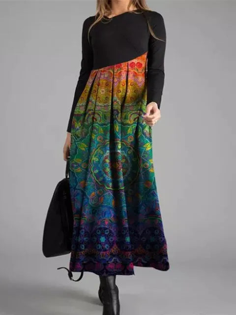 Maxi-Jurk met Mandala Print | Boho Chic | Comfortabel & Stijlvol