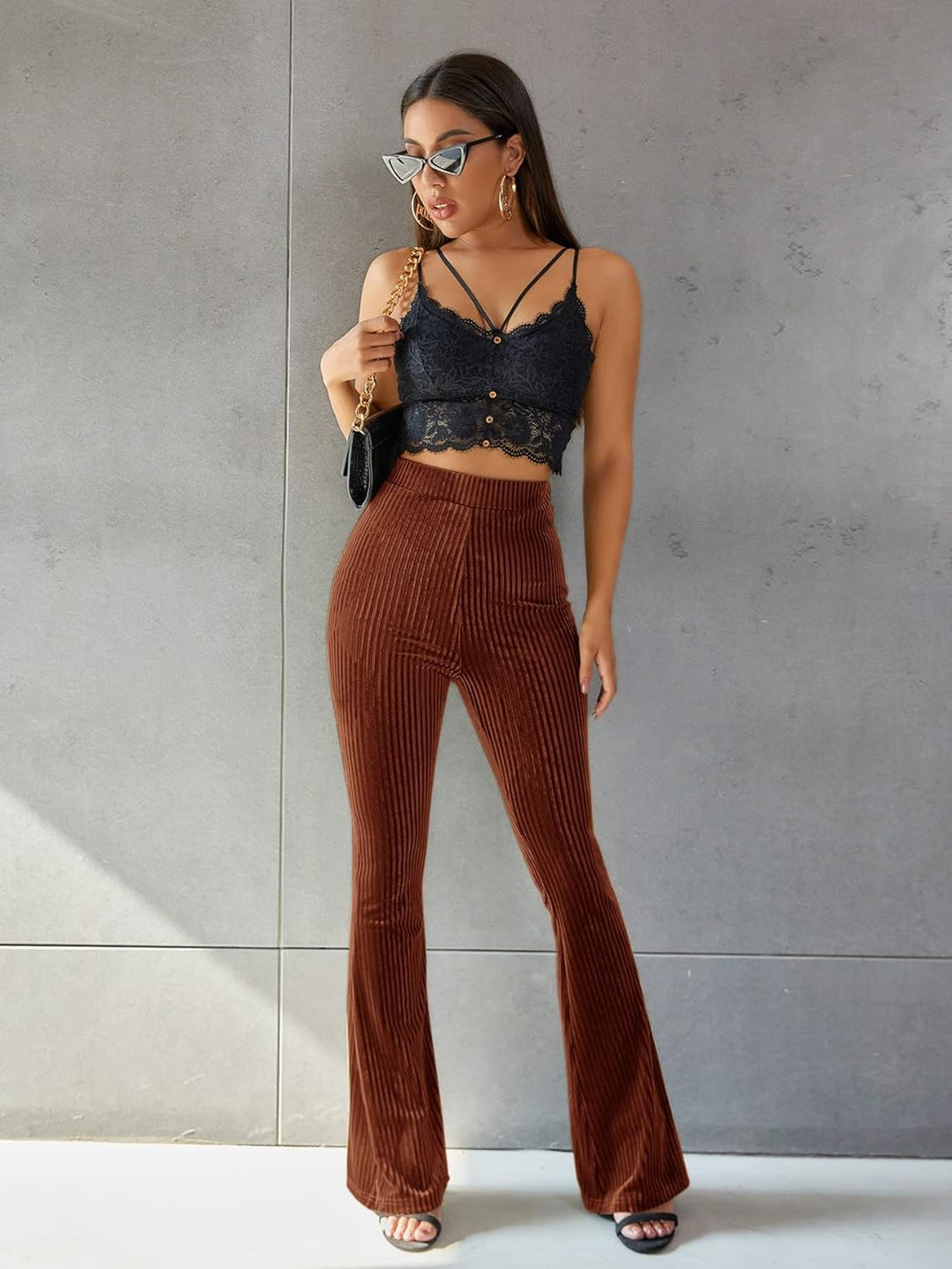 Flared Ribbroek Dames | High-Waist | Trendy en Comfortabel