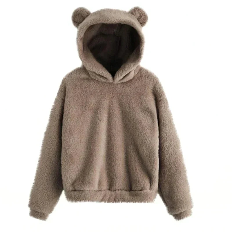 Fluffy Hoodie | Zachte Fleece & Oortjes op Capuchon | Warm en Schattig