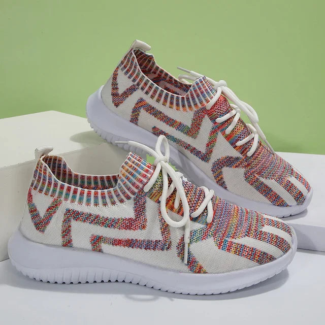 Dames Sneakers | Ademend & Kleurrijk | Voor Wandelen en Vrije Tijd