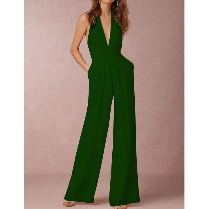 Elegante Halter Jumpsuit | Wijde Pijpen | Chic en Stijlvol