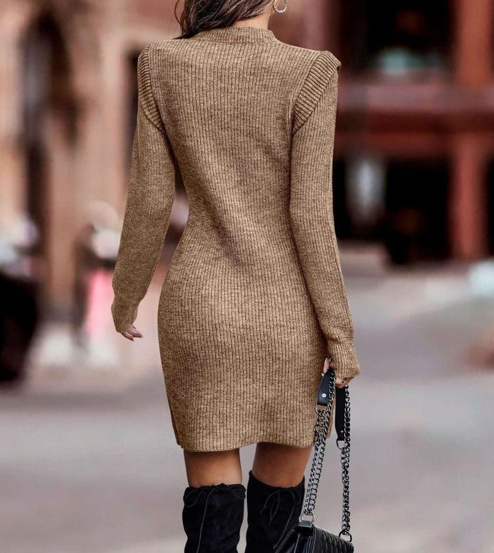 Gebreide Mini Jurk | Strakke Pasvorm | Warm en Stijlvol