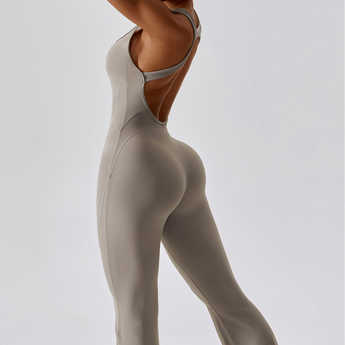 Sportieve Jumpsuit | Stretch Comfort | Racerback en Uitlopende Pijpen