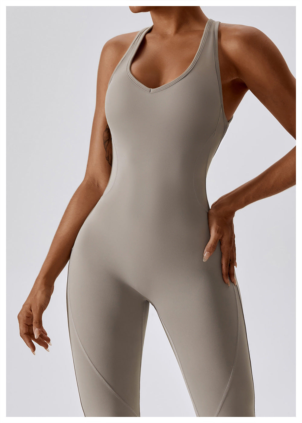 Sportieve Jumpsuit | Stretch Comfort | Racerback en Uitlopende Pijpen