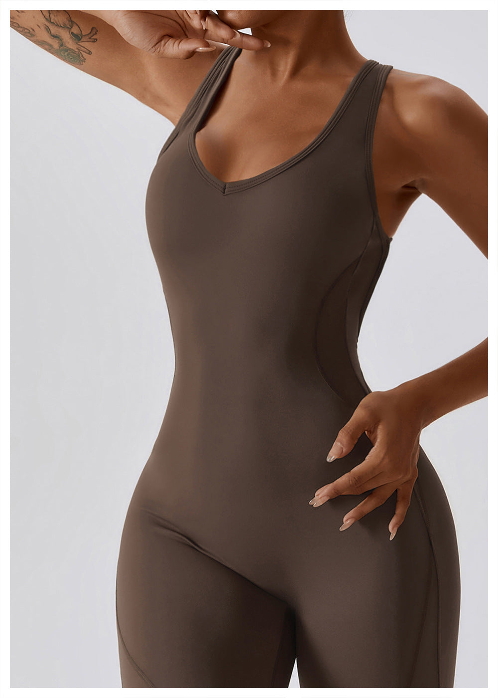 Sportieve Jumpsuit | Stretch Comfort | Racerback en Uitlopende Pijpen