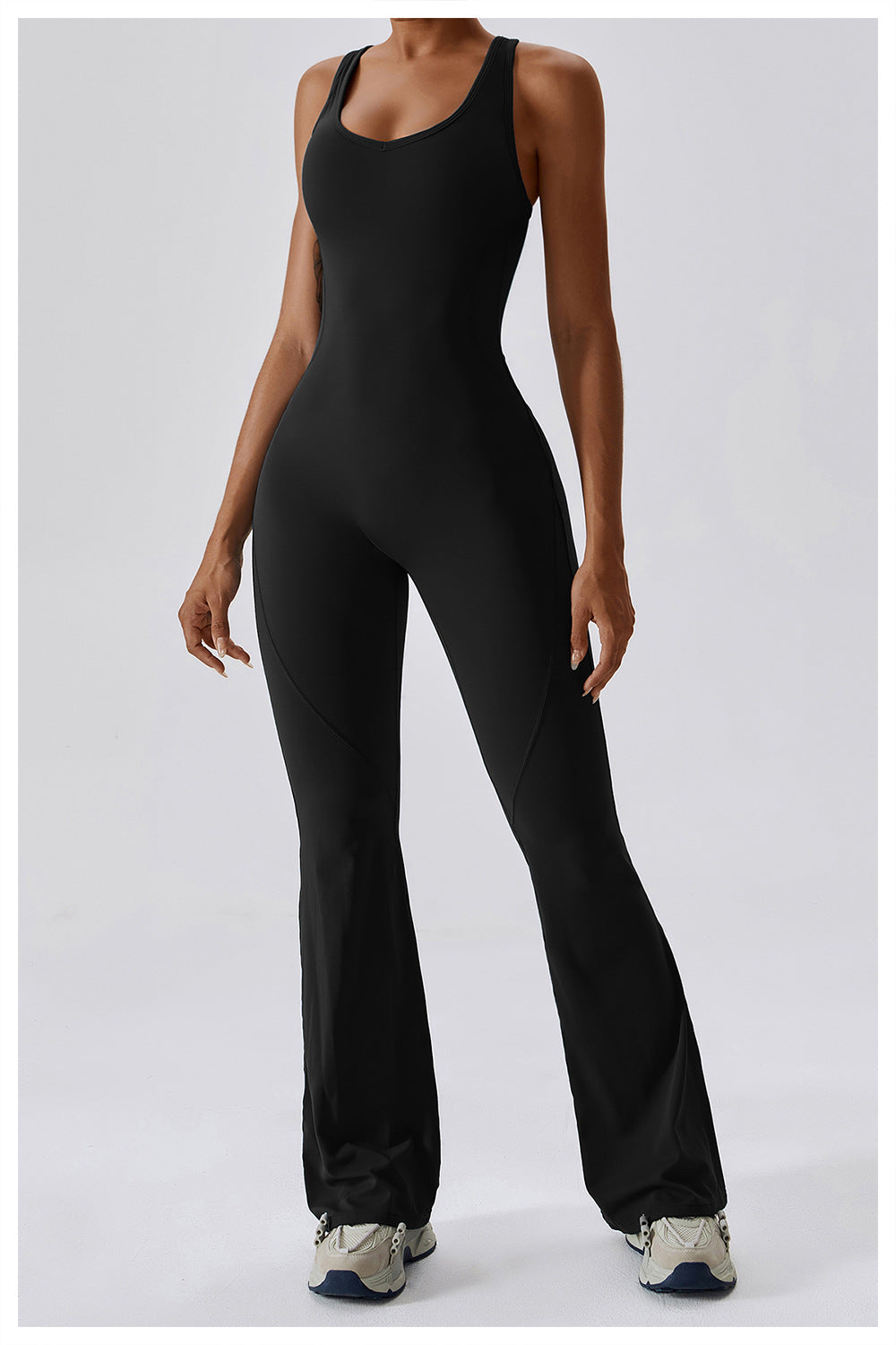 Sportieve Jumpsuit | Stretch Comfort | Racerback en Uitlopende Pijpen