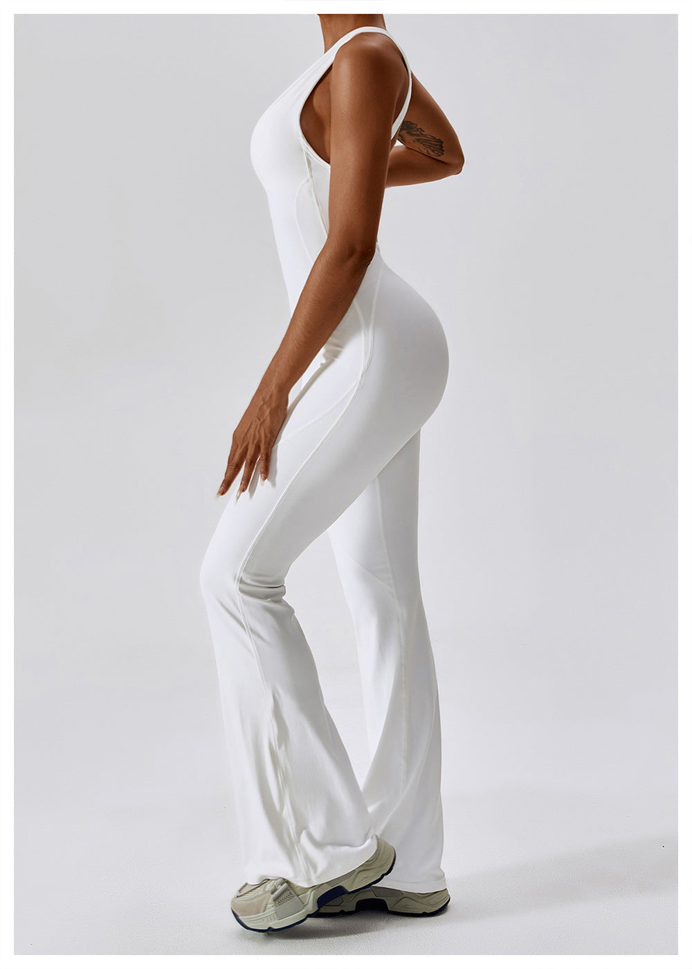Sportieve Jumpsuit | Stretch Comfort | Racerback en Uitlopende Pijpen