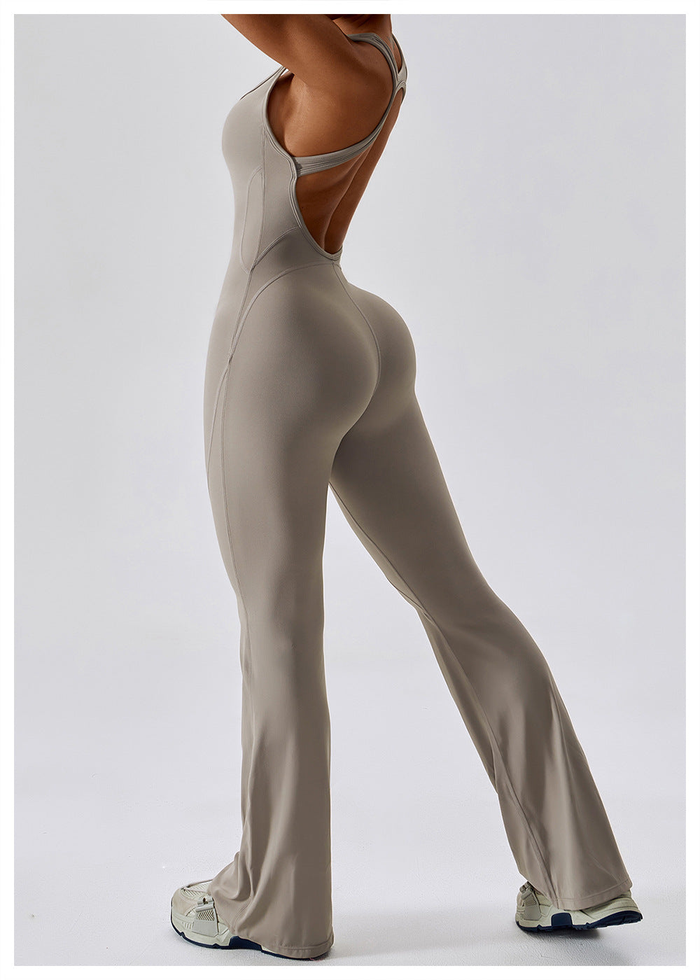 Sportieve Jumpsuit | Stretch Comfort | Racerback en Uitlopende Pijpen