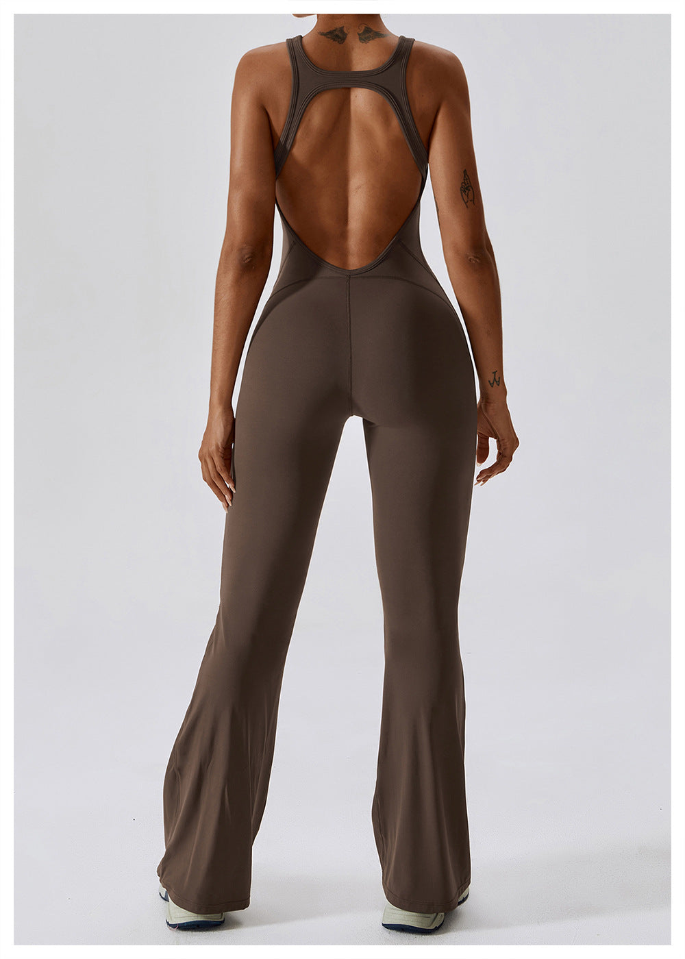 Sportieve Jumpsuit | Stretch Comfort | Racerback en Uitlopende Pijpen
