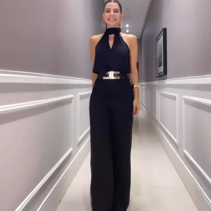 Elegante Jumpsuit | Halternek & Riem | Avondlook met Klasse