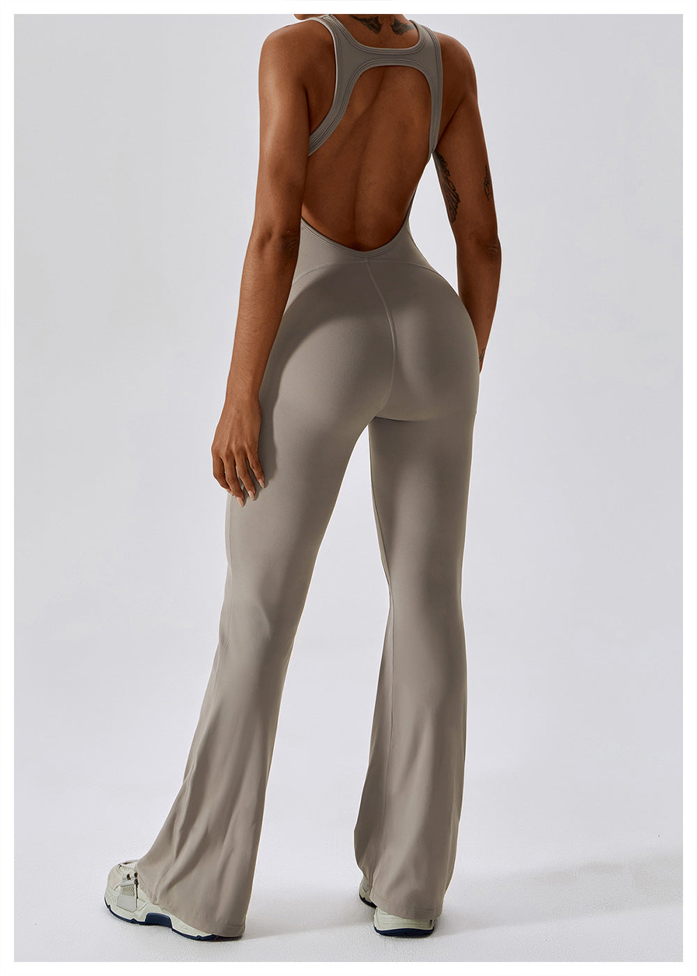 Sportieve Jumpsuit | Stretch Comfort | Racerback en Uitlopende Pijpen