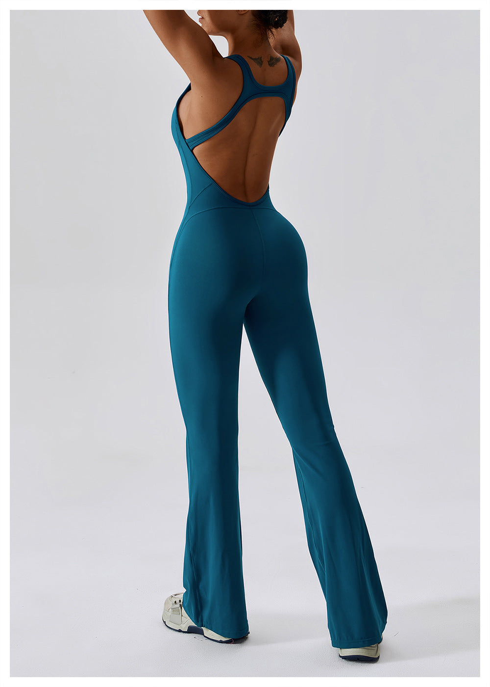 Sportieve Jumpsuit | Stretch Comfort | Racerback en Uitlopende Pijpen