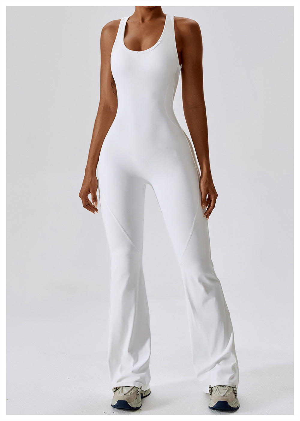 Sportieve Jumpsuit | Stretch Comfort | Racerback en Uitlopende Pijpen