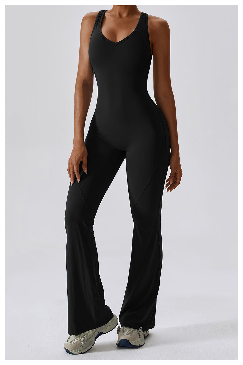 Sportieve Jumpsuit | Stretch Comfort | Racerback en Uitlopende Pijpen