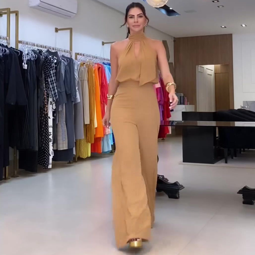 Elegante Jumpsuit | Halternek & Riem | Avondlook met Klasse