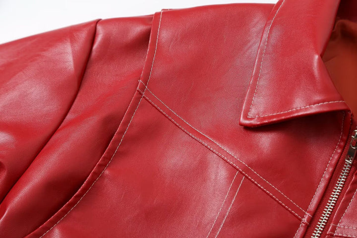 Oversized Leren Jack | Ritsluiting | Stoer en Trendy