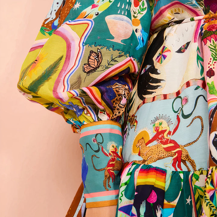 Bohemian Mini Jurk | Grafische Print | Trendy en Stijlvol