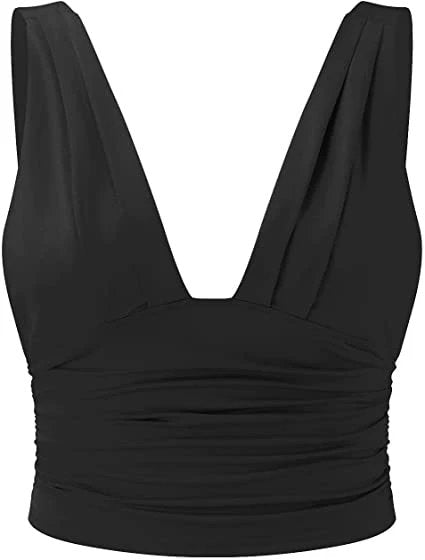 Elegante Top | Diepe V-Hals | Zacht en Aansluitend