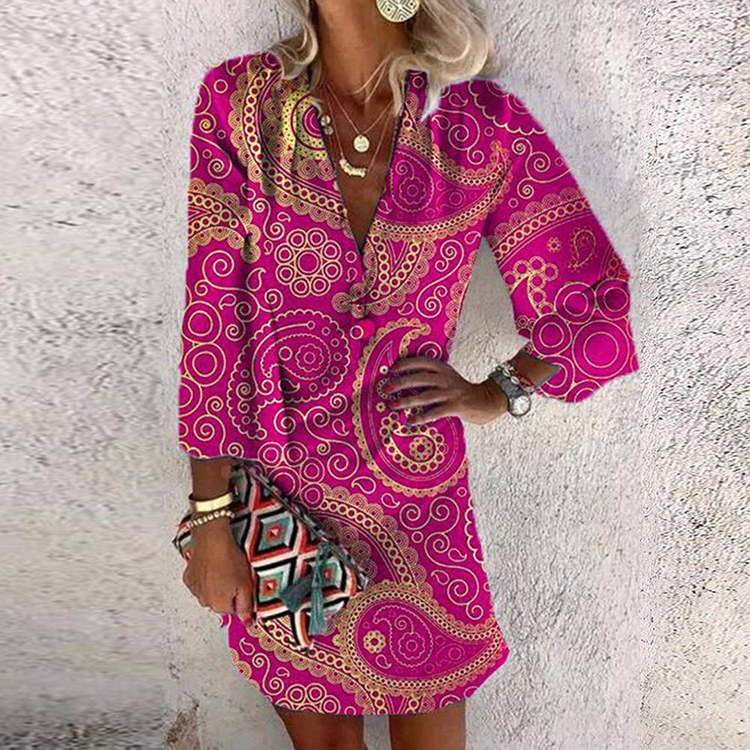 Bohemian Mini Jurk | Kleurrijk & Trendy | Paisley Print