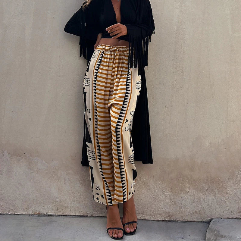 Satijnen Palazzo Broek | High Waist | Bohemian Chic