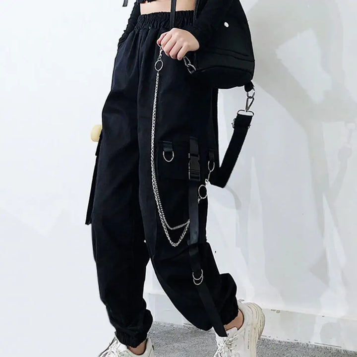 Streetwear Cargobroek | Stoer Design | Kettingen, Gespen en Comfort Fit