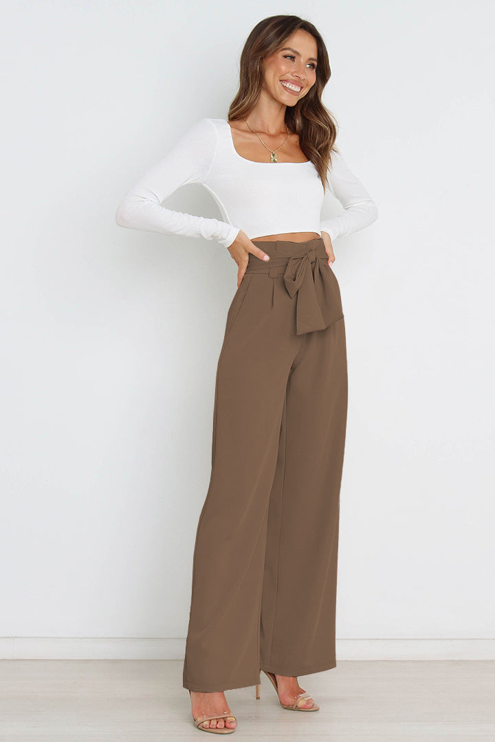 Wide Leg Broek | Strikceintuur | Elegant en Tijdloos
