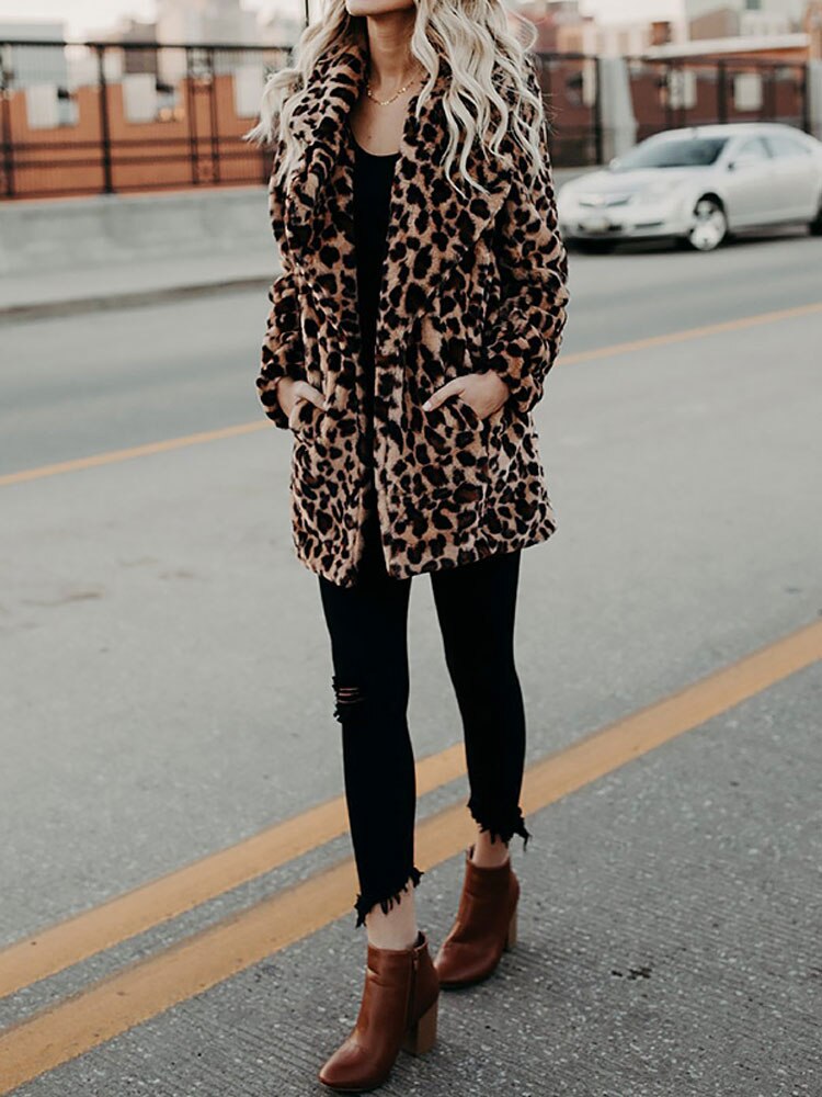 Faux Fur Jas | Luipaardprint | Warm en Trendy